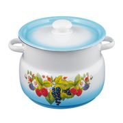 Кастрюля эмалированная сферическая 8л с тонированием СТАЛЬЭМАЛЬ - С1920.13