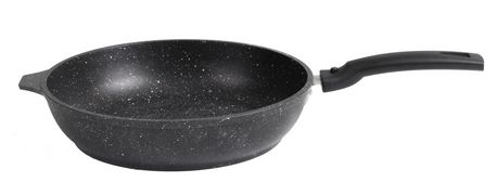 Сковорода 240/60мм со съемной ручкой,АП (темный мрамор) смт246а