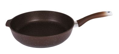 Сковорода 280/65мм с ручкой, АП (кофейный мрамор) смк281а