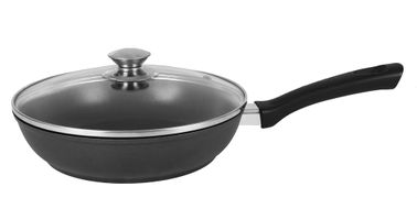 Сковорода KUKMARA "Традиция" 260*60мм стеклянная крышка - с269а