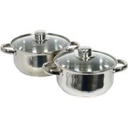 Набор кастрюль "Гретта" 2,2л + 3,2л кт-04-d