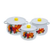 Набор 11 белый "Смородина" СТАЛЬЭМАЛЬ - N11B23