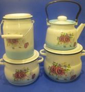 Набор 12 белый с тонированием "Луговой мак" СТАЛЬЭМАЛЬ - N12Q19