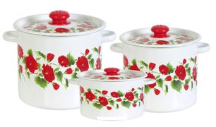 Набор 16 белый "Рамо" СТАЛЬЭМАЛЬ - N16B60