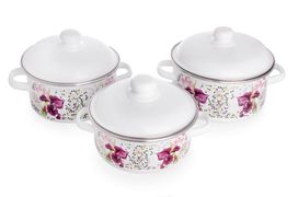 Набор из 3 предметов №05 "Мозаика", белоснежный, СТАЛЬЭМАЛЬ - 1KB051M