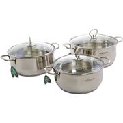 Набор из 3 кастрюль "Лира" КАТУНЬ (1,6л+2,2л.+3,2л) - КТ-СР-001