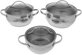 Набор из 3 кастрюль "Медея" КАТУНЬ (1,6л+2,2л.+3,2л) в упаковке - КТ-АР-011-1