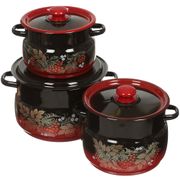 Набор 11 красно-чёрный Рябинка СТАЛЬЭМАЛЬ - N11L05