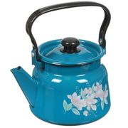 Чайник эмалированный 2,3л васильковый с пластмассовой кнопкой СТАЛЬЭМАЛЬ - С2714.34